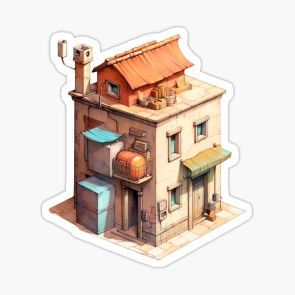 Item preview, Cute Village House  designed and sold by UandAICreate.