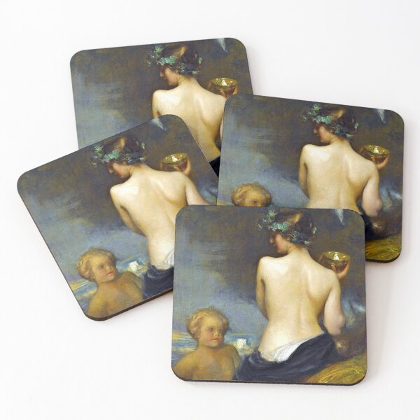 Item preview, A Nude Bacchante With a Faun - Arthur Hacker designed and sold by forgottenbeauty.