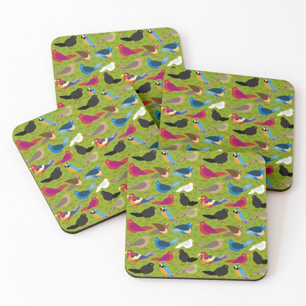 Item preview, Bird Friends on Lime Background designed and sold by ClubCreativeArt.