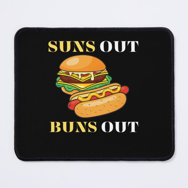 Item preview, Funny Suns Out Buns Out Summer Hamburger Hotdog Picnic designed and sold by MagicSD Designs.