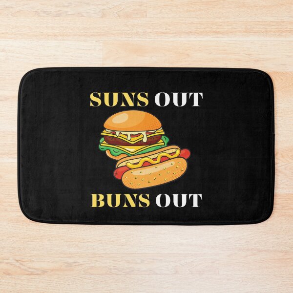 Item preview, Funny Suns Out Buns Out Summer Hamburger Hotdog Picnic designed and sold by MagicSD Designs.