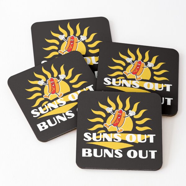 Item preview, Funny Suns Out Buns Out Summer Hamburger Hotdog Picnic designed and sold by MagicSD Designs.