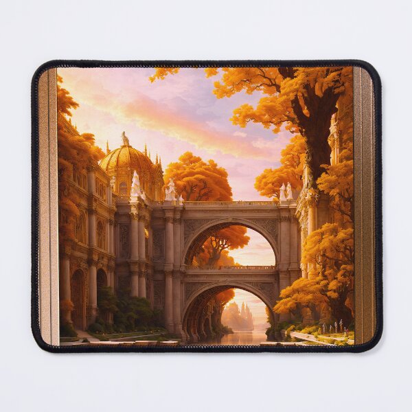 Item preview, The Park At The Satians Falls Museum Beautiful Fantasy AI Concept Art by Xzendor7 designed and sold by Xzendor7 Digital Art Creations.