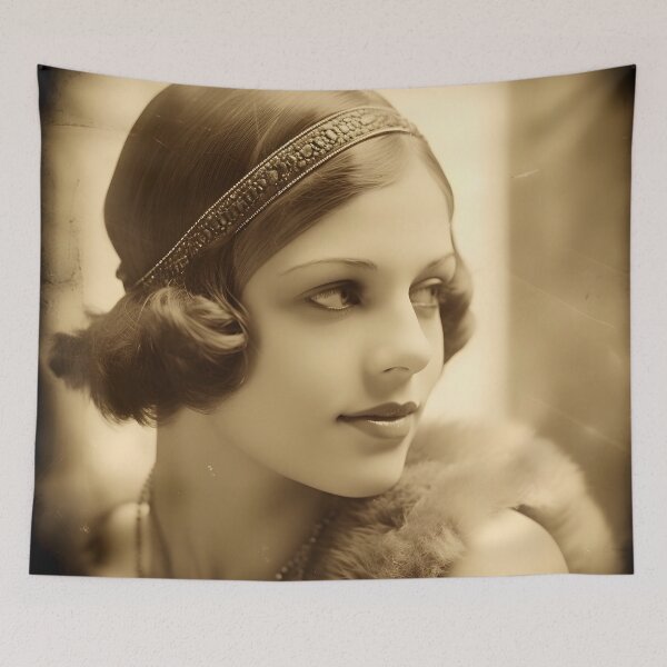 Item preview, 1920s Flapper Girl As Seen By AI designed and sold by ZenEverAI.