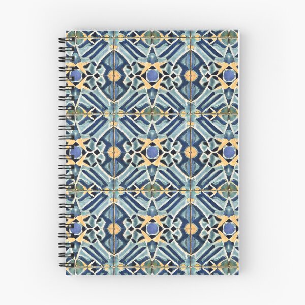 Item preview, Tile pattern from blues and golds designed and sold by melridger.