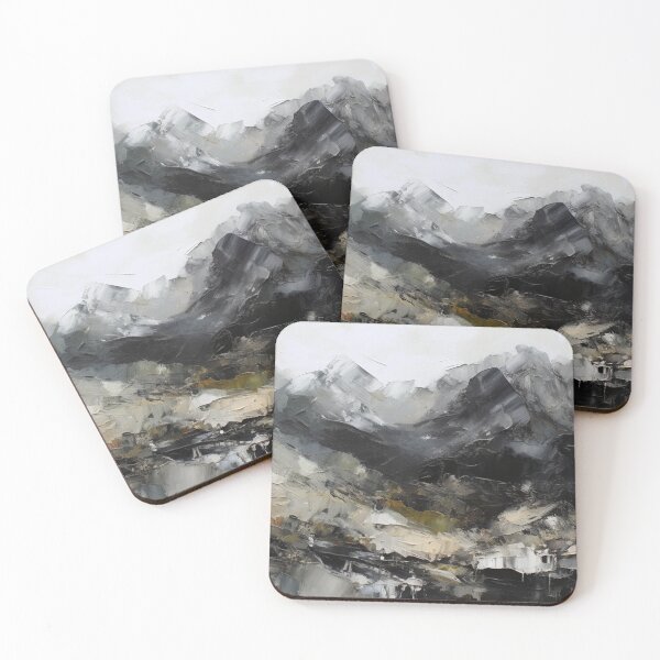 Item preview, Black Mountainscape Canvas Print designed and sold by artbybodhi.