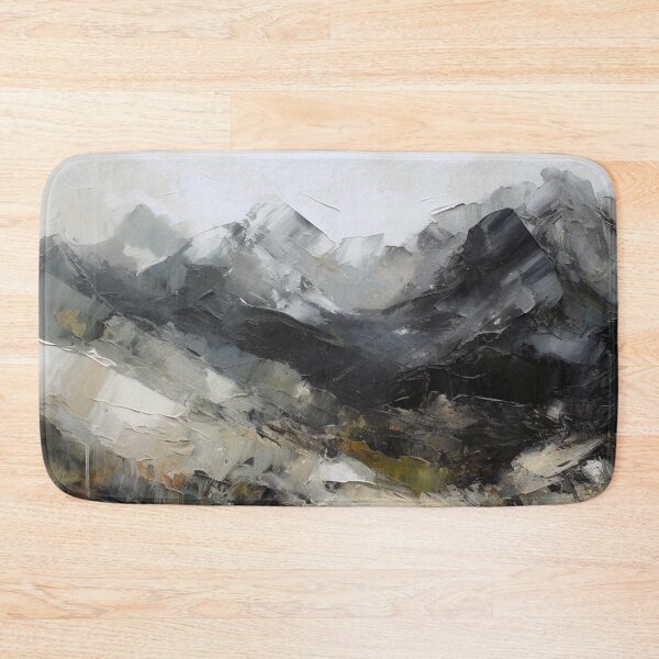 Item preview, Black Mountainscape Canvas Print designed and sold by artbybodhi.