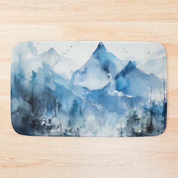 Item preview, Blue Mountainscape Canvas Print designed and sold by artbybodhi.