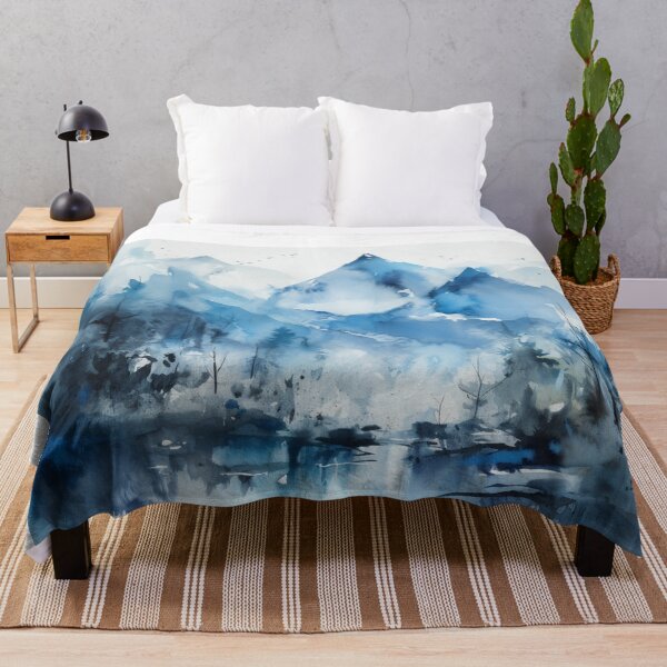 Item preview, Blue Mountainscape Canvas Print designed and sold by artbybodhi.