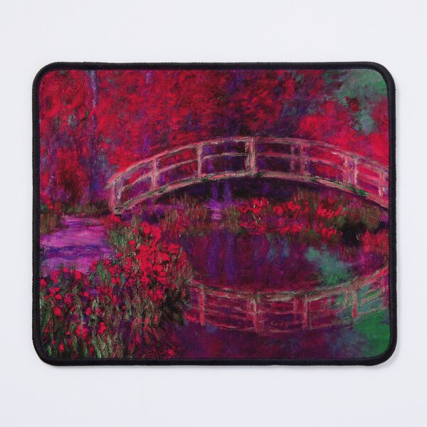 Item preview, Monet The Japanese Bridge (The Bridge in Monet's Garden) jewel tones designed and sold by PureVintageLove.