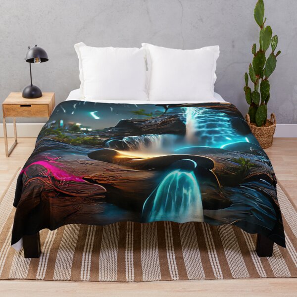 Item preview, Bioluminescent Waterfalls 3 Design designed and sold by MuyPH.