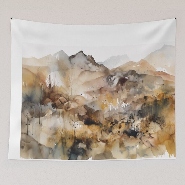 Item preview, Brown Mountainscape Canvas Print designed and sold by artbybodhi.