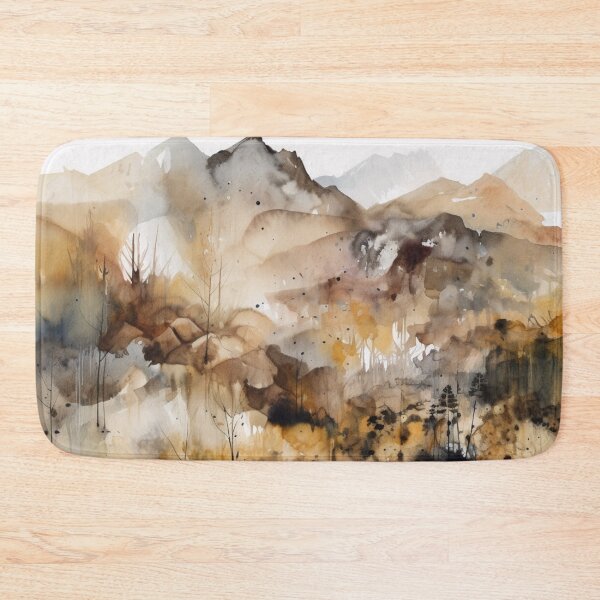 Item preview, Brown Mountainscape Canvas Print designed and sold by artbybodhi.