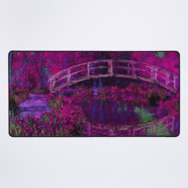 Aperçu de l'œuvre Monet Le pont japonais (Le pont dans le jardin de Monet) violet créée et vendue par PureVintageLove.