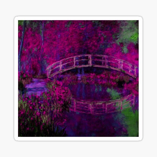 Item preview, Monet The Japanese Bridge (The Bridge in Monet's Garden) purple designed and sold by PureVintageLove.