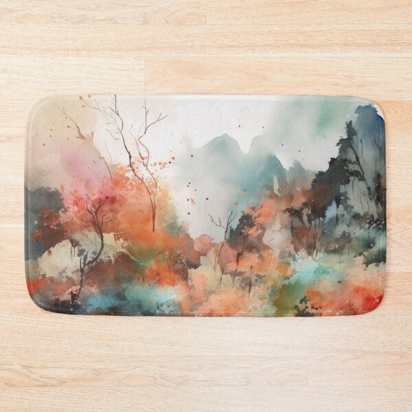Item preview, Coral Mountainscape Canvas Print designed and sold by artbybodhi.