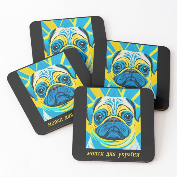 Item preview, Pugs for Ukraine in Ukrainian 2 designed and sold by RedBluffTraders.