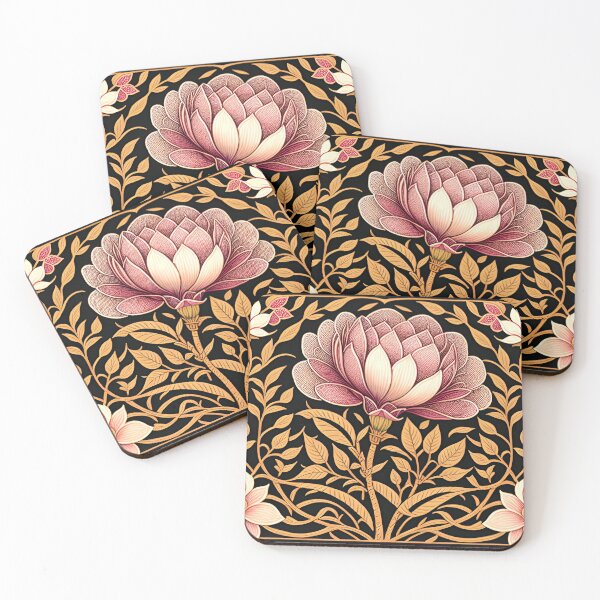 Item preview, Morris-inspired lotus with vines designed and sold by ParadisePalace.