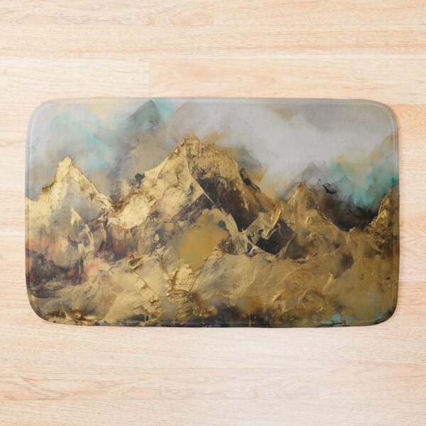 Item preview, Gold Mountainscape Canvas Print designed and sold by artbybodhi.