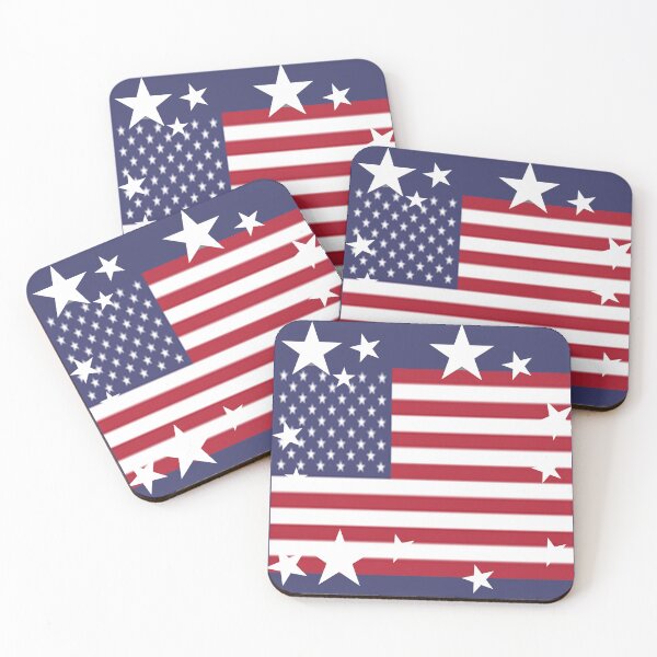 Item preview, BLUE AMERCANA WHITE STARS JULY 4TH FLAG ART designed and sold by sharlesart.