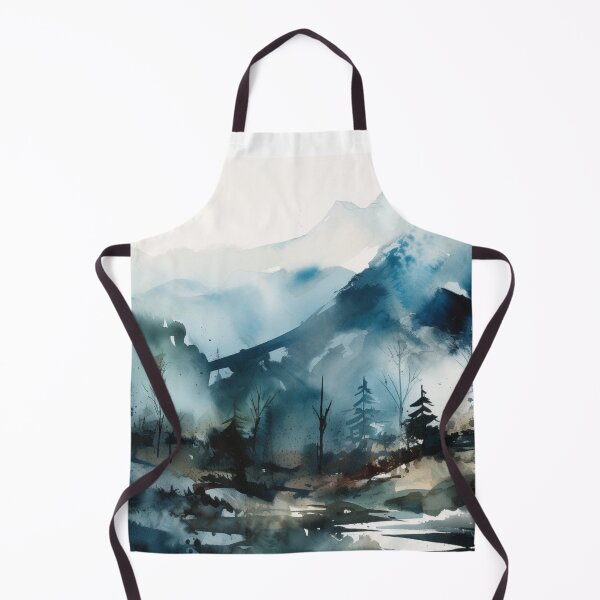 Item preview, Indigo Mountainscape Canvas Print designed and sold by artbybodhi.