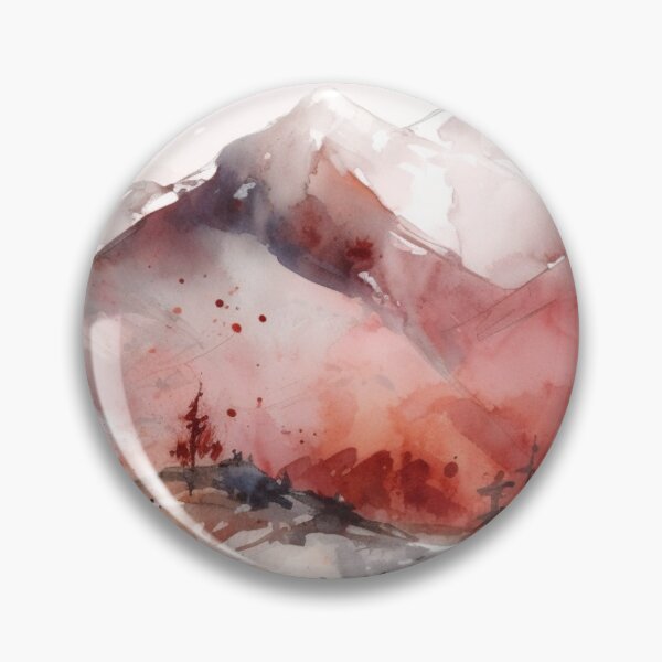 Item preview, Maroon Mountainscape Canvas Print designed and sold by artbybodhi.