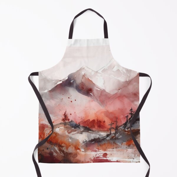 Item preview, Maroon Mountainscape Canvas Print designed and sold by artbybodhi.