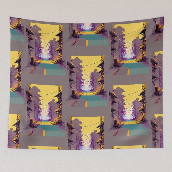 Item preview, Abandoned Street in Inkpunk Style designed and sold by CJMarchese.