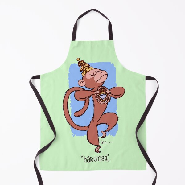 Item preview, Cartoon - Hanuman - Monkey God With Rama in His Heart designed and sold by AnsonsArtZoo.