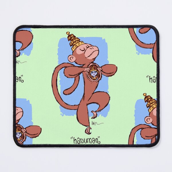 Item preview, Cartoon - Hanuman - Monkey God With Rama in His Heart designed and sold by AnsonsArtZoo.