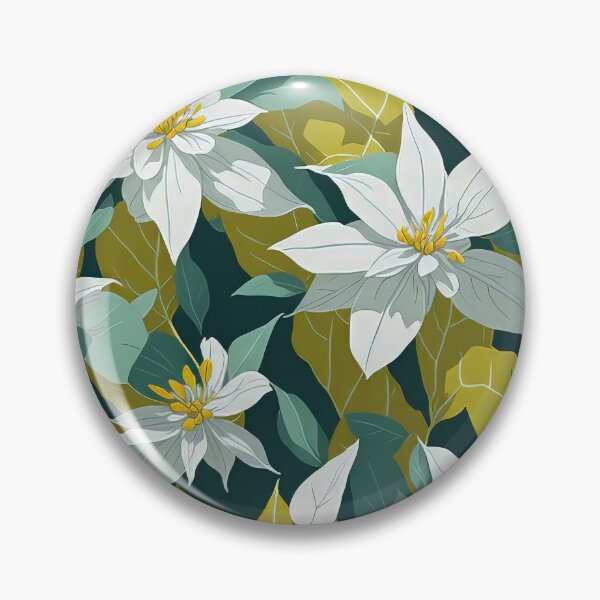 Artikelvorschau, Eine digitale Kunst aus weißen Jasminblüten entworfen und verkauft von EarthlyLiving.