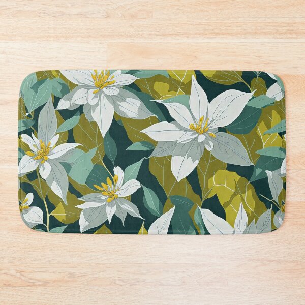 Artikelvorschau, Eine digitale Kunst aus weißen Jasminblüten entworfen und verkauft von EarthlyLiving.