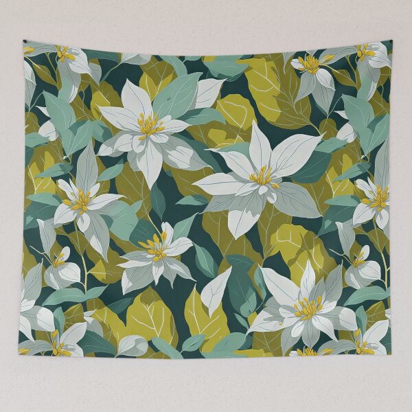 Item preview, A Digital Art of White Jasmin Flowers  designed and sold by EarthlyLiving.