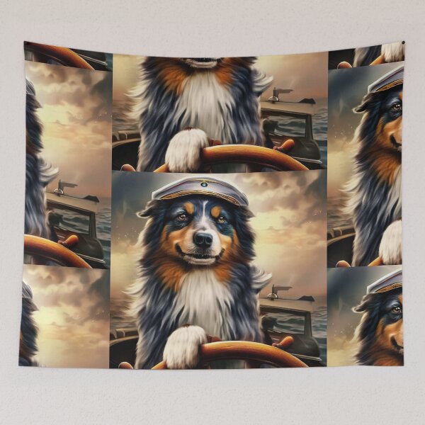 Item preview, Australian Sheppard portrait  designed and sold by Witty-Kids.