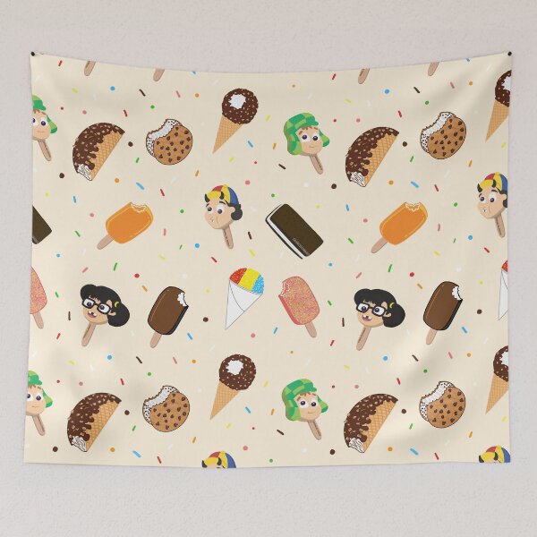 Item preview, Latino Summer Ice Cream Pattern Vanilla Cream Background  designed and sold by Francielandia.