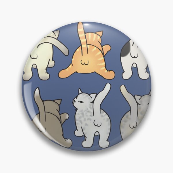 Item preview, Funny Cat Butts with Balls Colored Pattern II designed and sold by ViewerEqualsPhoton.