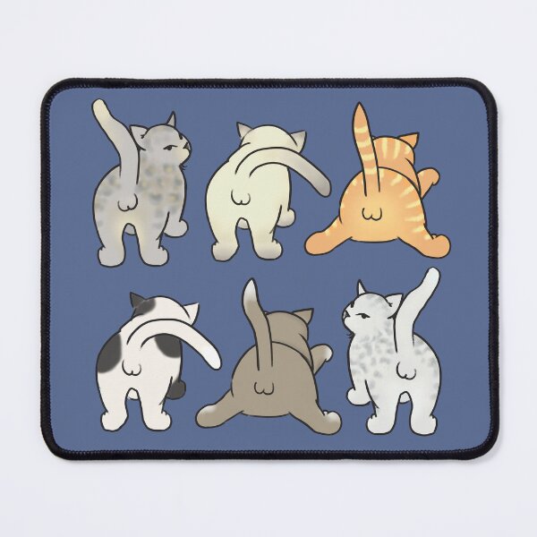 Item preview, Funny Cat Butts with Balls Colored Pattern II designed and sold by ViewerEqualsPhoton.