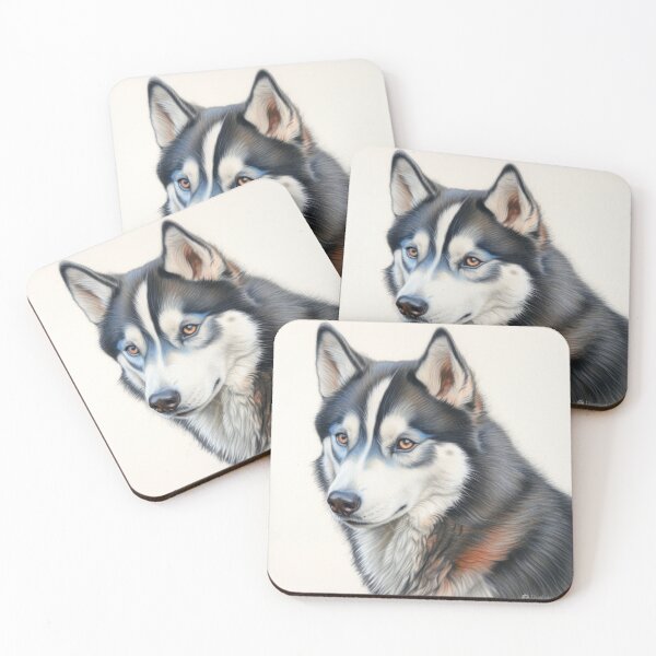Item preview, Mesmerizing Colored Pencil Siberian Husky Artwork designed and sold by printmeartfully.