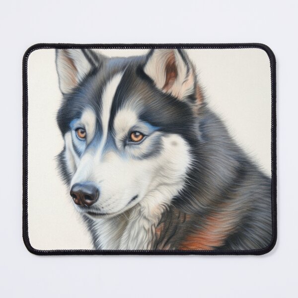 Item preview, Mesmerizing Colored Pencil Siberian Husky Artwork designed and sold by printmeartfully.