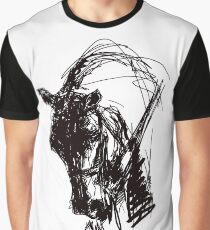 Dressage Horse Drawing Graphic T-Shirt