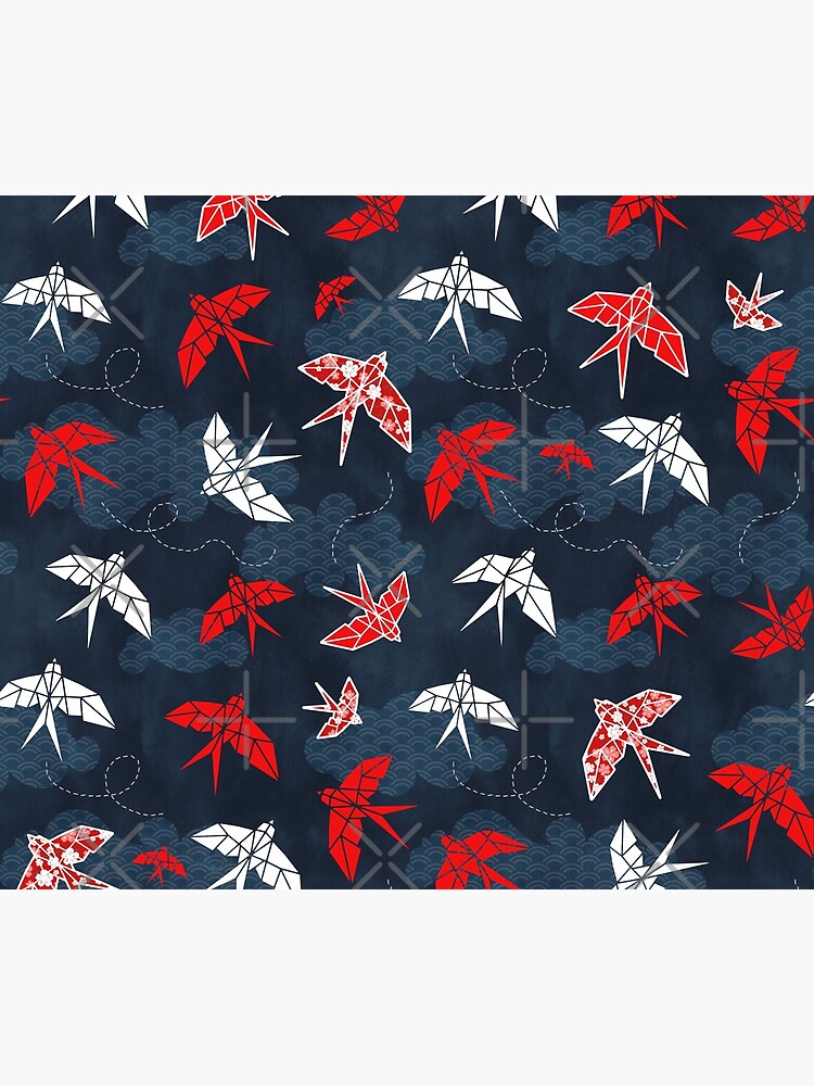 Origami Swallow Navy Blue by adenaJ