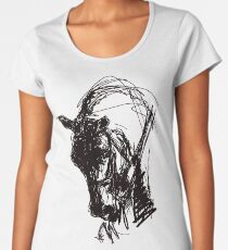 Dressage Horse Drawing Women's Premium T-Shirt