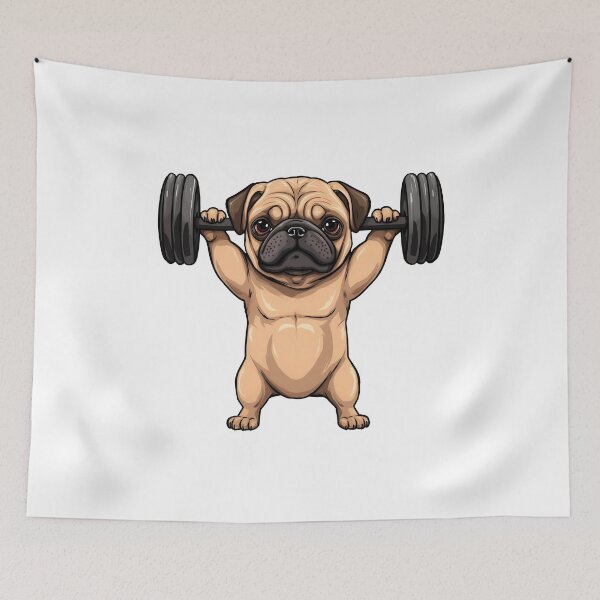 Item preview, Pug Weightlifting designed and sold by lavroshh.