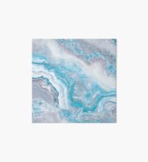 Luxury Mermaid Blue Agate Marble Geode Gem Art Board