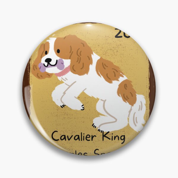 Item preview, Cute Cavalier King Charles Spaniel Dog Stamp designed and sold by EverAfterStudio.