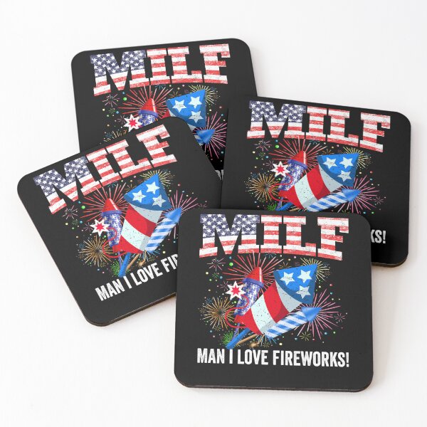 Item preview, Funny American Patriotic July 4th MILF Man I Love Fireworks  designed and sold by tropicprince.
