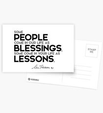 people: blessings, lessons - mother teresa Postcards
