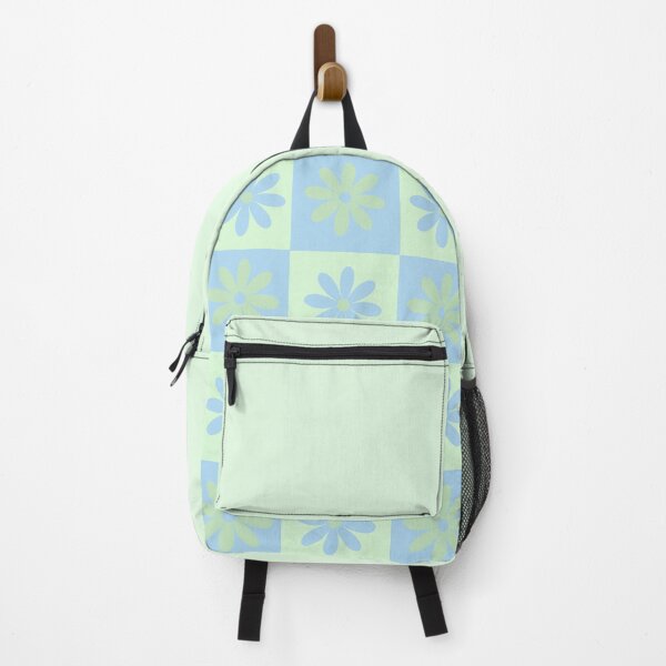 Item preview, Green and Blue Floral Contrast Block designed and sold by shopcosmiclatte.