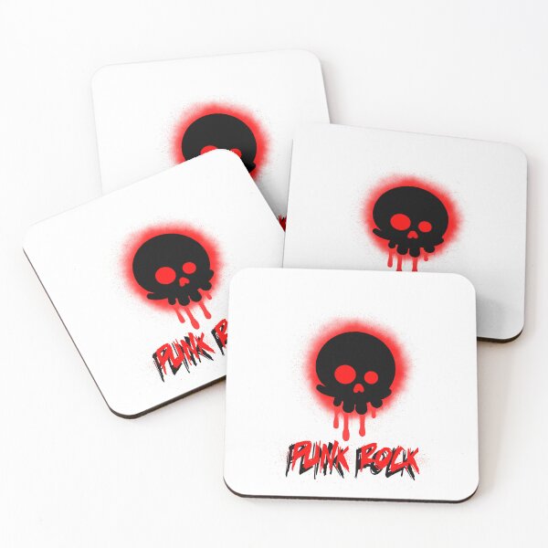 Item preview, Red Punk Rock Skull designed and sold by BrainFever.