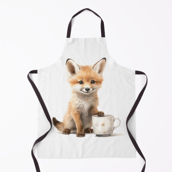 Item preview, Cute smiling watercolor baby fox with a coffee cup designed and sold by MagicStrawberry.